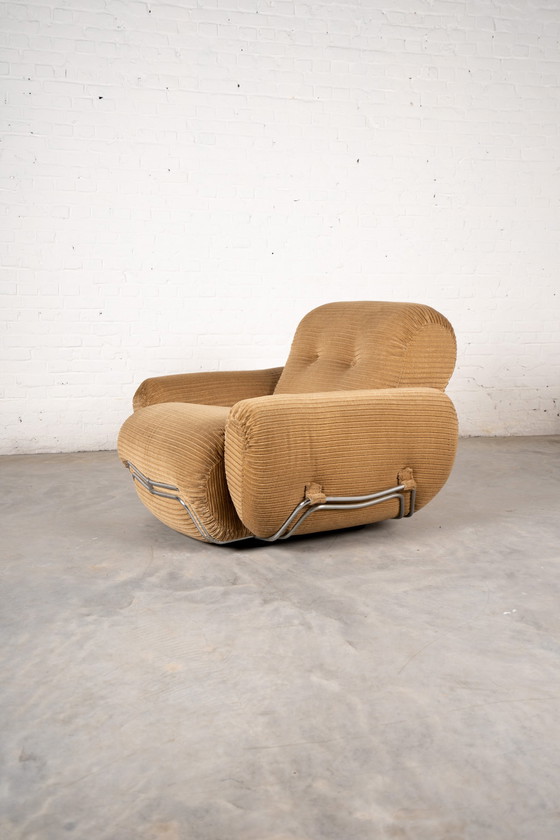 Image 1 of Italian rib velvet armchair