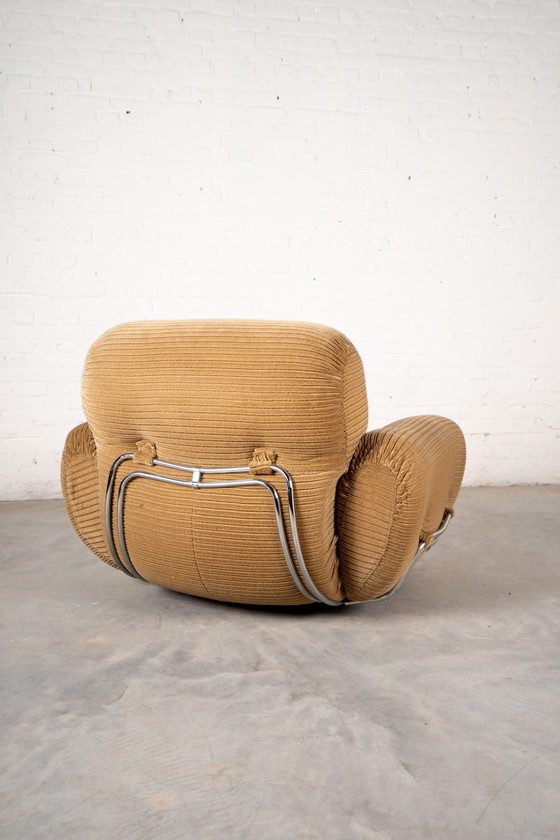 Image 1 of Italian rib velvet armchair