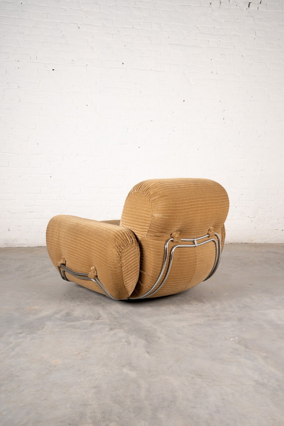 Image 1 of Italian rib velvet armchair