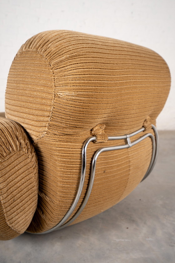 Image 1 of Italian rib velvet armchair