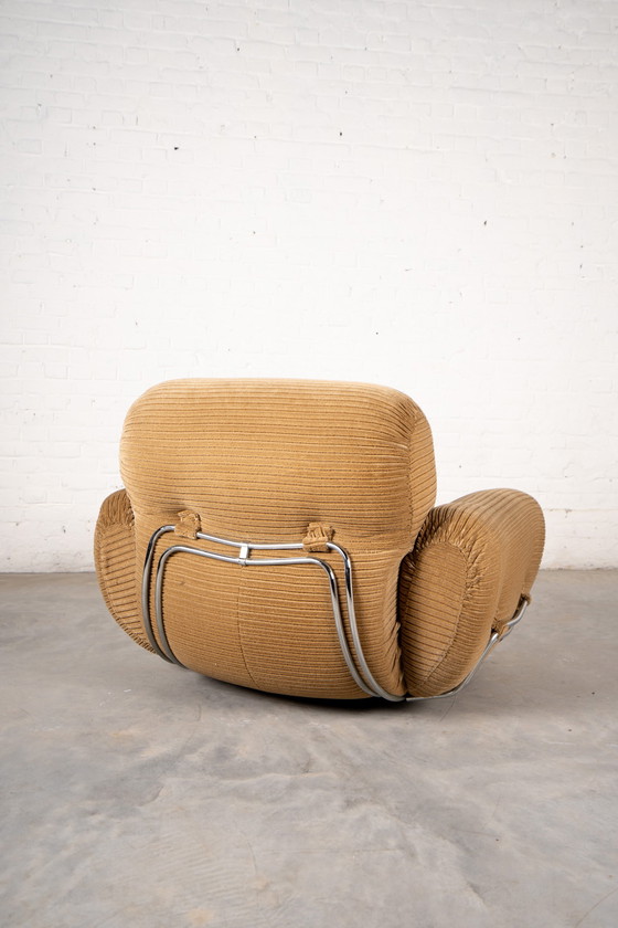 Image 1 of Italian rib velvet armchair