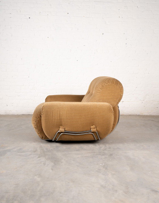 Image 1 of Italian rib velvet armchair