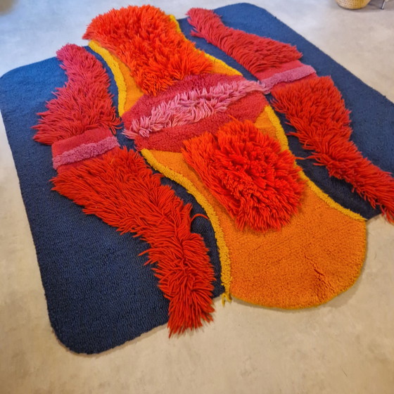 Image 1 of Tappeto vintage anni '70, tappeto spaziale