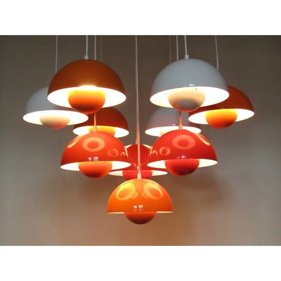Image 1 of Vintage "Flowerpot" chandelier by Verner Panton for Louis Poulsen, 1960s