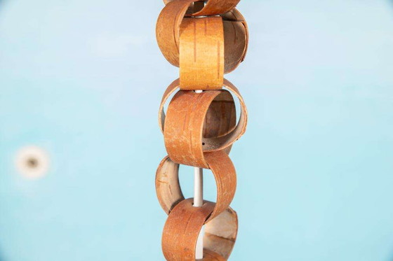 Image 1 of Lampada a sospensione in legno Japandi anni Sessanta, lampada a sospensione svedese vintage