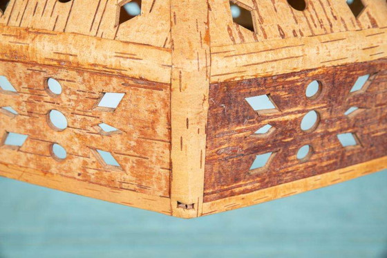 Image 1 of Lampada a sospensione in legno Japandi anni Sessanta, lampada a sospensione svedese vintage