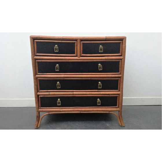 Image 1 of Cassettiera vintage in bambù, anni '70