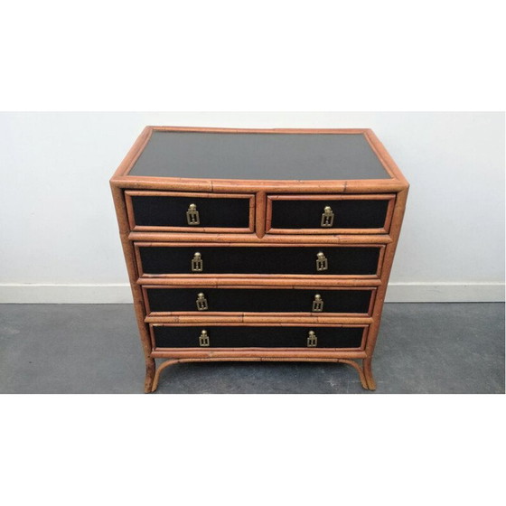 Image 1 of Cassettiera vintage in bambù, anni '70