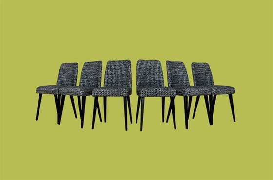 Image 1 of Set Of 6 Vintage Dining Chairs, Fms, Poland, 1960’S