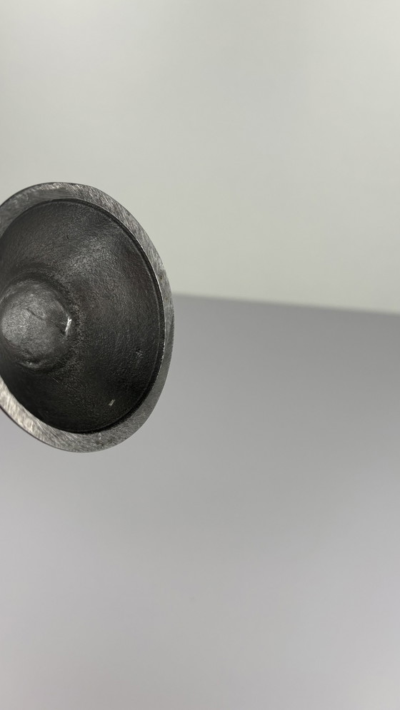 Image 1 of Candeliere a sfera in alluminio opaco Space Age grigio argento 