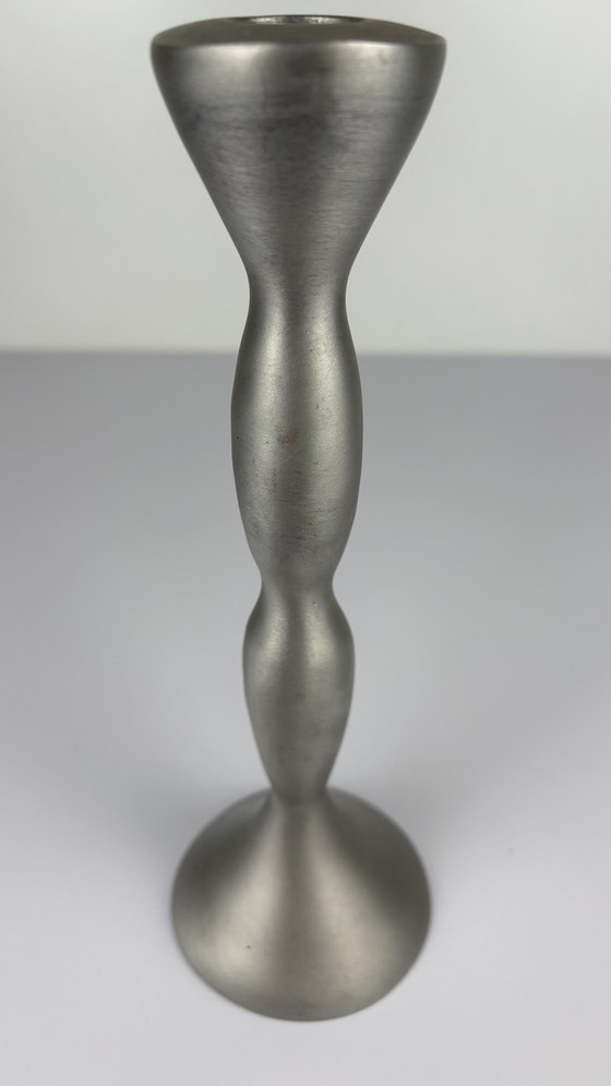 Image 1 of Candeliere a sfera in alluminio opaco Space Age grigio argento 