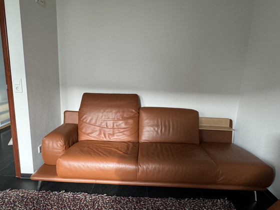 Image 1 of Leolux Paleta leather 3 seater sofa zgan