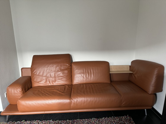 Image 1 of Leolux Paleta leather 3 seater sofa zgan