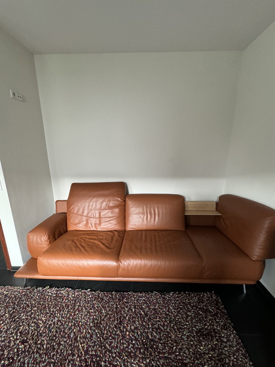 Image 1 of Leolux Paleta leather 3 seater sofa zgan