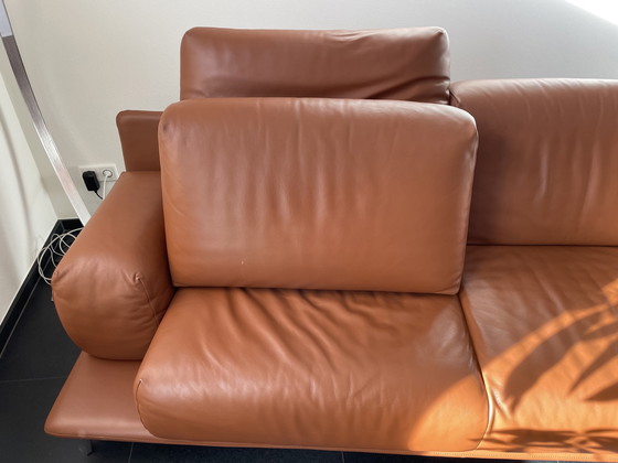 Image 1 of Leolux Paleta leather 3 seater sofa zgan