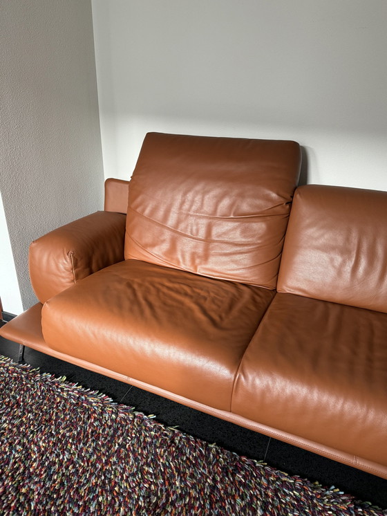 Image 1 of Leolux Paleta leather 3 seater sofa zgan