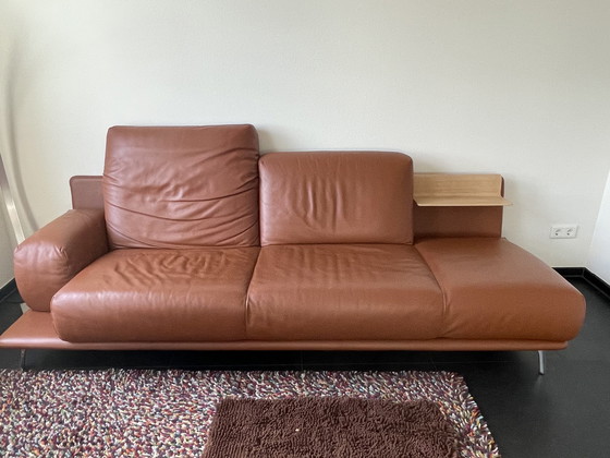 Image 1 of Leolux Paleta leather 3 seater sofa zgan