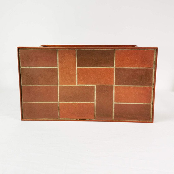 Image 1 of Vintage mobile teak and ceramic bar table, Denmark 1960