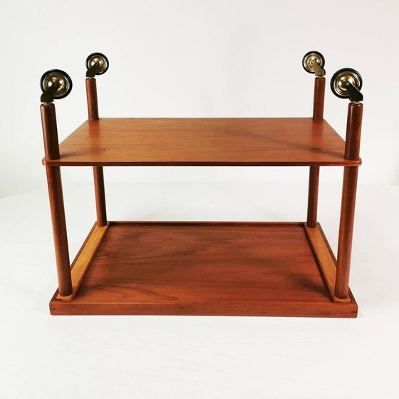 Image 1 of Vintage mobile teak and ceramic bar table, Denmark 1960
