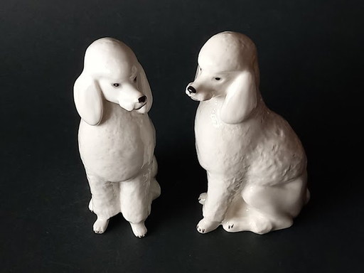 Lomonosov Figurines Poodle Dogs