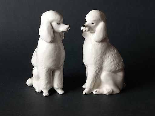 Lomonosov Figurines Poodle Dogs