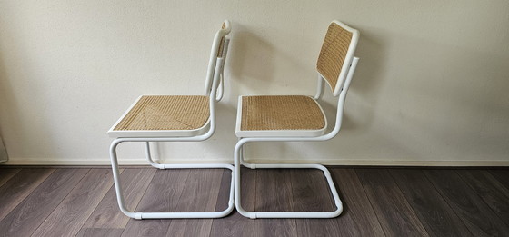 Image 1 of 2x White Cesca chairs