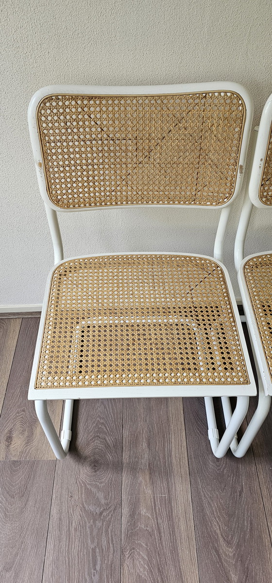 Image 1 of 2x White Cesca chairs