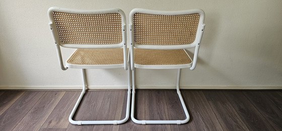 Image 1 of 2x White Cesca chairs