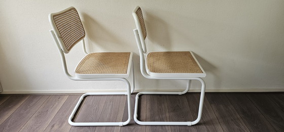 Image 1 of 2x White Cesca chairs