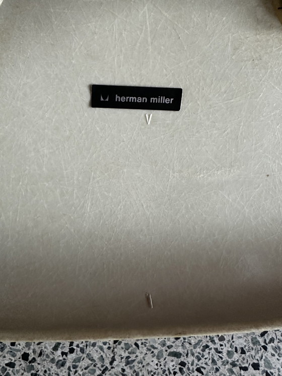 Image 1 of 2x Charles & Ray Eames Fiberglass "SAX" Chairs for Herman Miller 1970s