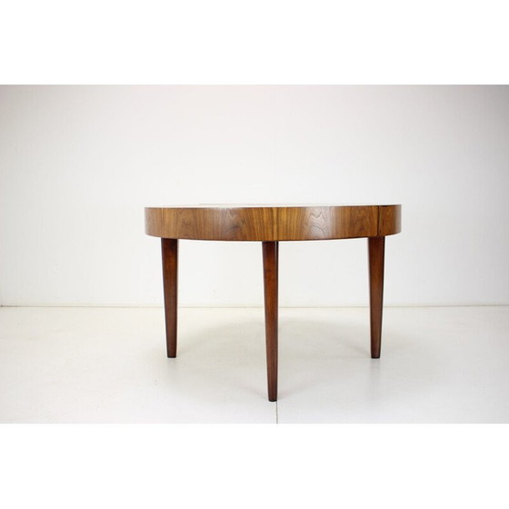 Image 1 of Art Deco vintage extendable walnut dining table, Czechoslovakia 1930s