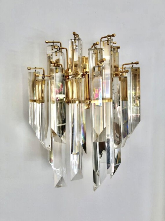 Image 1 of Vintage Murano glass wall lamp for Venini, Italy 1980s