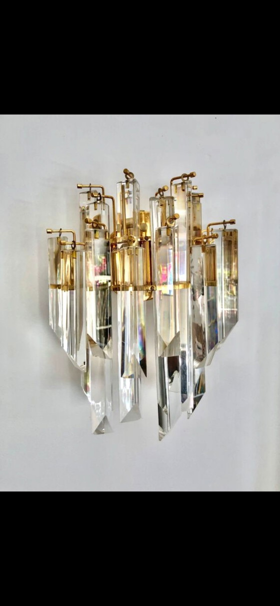 Image 1 of Vintage Murano glass wall lamp for Venini, Italy 1980s