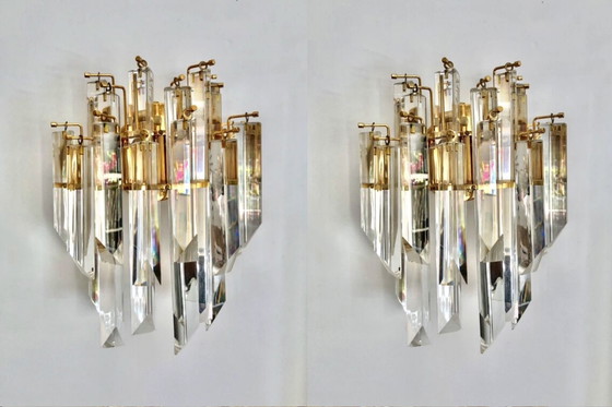 Image 1 of Vintage Murano glass wall lamp for Venini, Italy 1980s