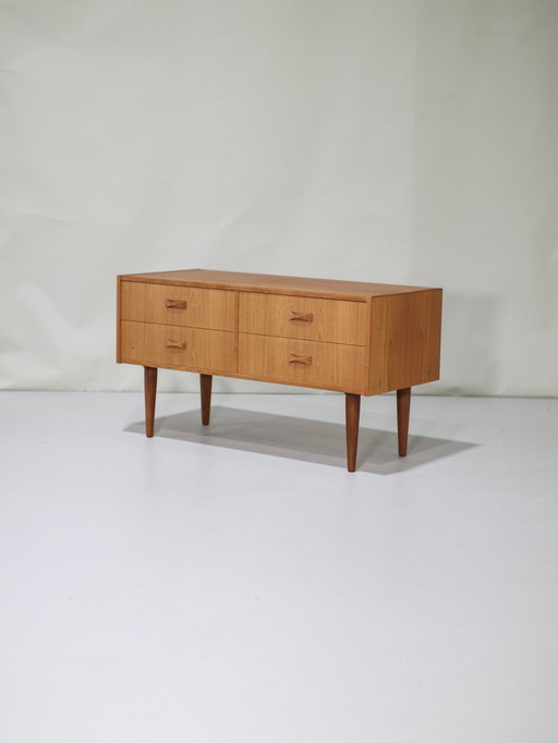 Clausen & Søn Double Drawer Cabinet Teak Danish