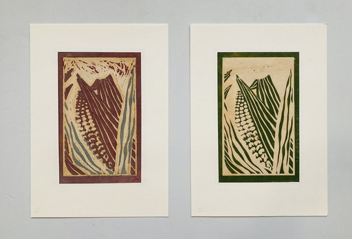 Ineke Zondag - Woodprint - Vintage