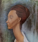 Amedeo Modigliani: "Portrait Lumia Czechowska". Signed In the Plate.