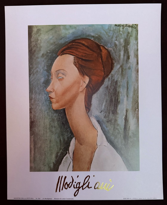 Image 1 of Amedeo Modigliani: "Portrait Lumia Czechowska". Signed In the Plate.