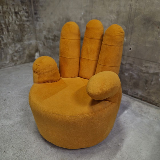 Image 1 of 90'S Ochre Yellow Hand Chair Swivel Chair