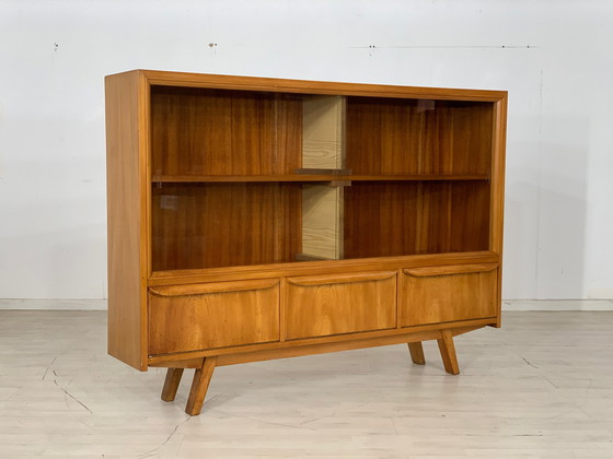 Image 1 of Mid - Century highboard cabinet display cabinet vintage
