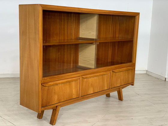 Image 1 of Mid - Century highboard cabinet display cabinet vintage