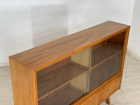 Image 1 of Mid - Century highboard cabinet display cabinet vintage