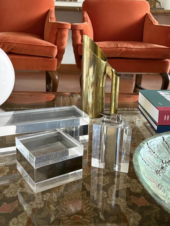 Image 1 of Brocca/vaso in ottone Hollywood Regency, Kaleb Italia anni '70