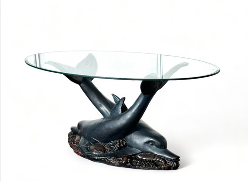 Hollywood Regency dolphin table