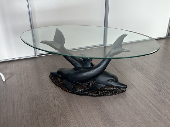 Image 1 of Hollywood Regency dolphin table