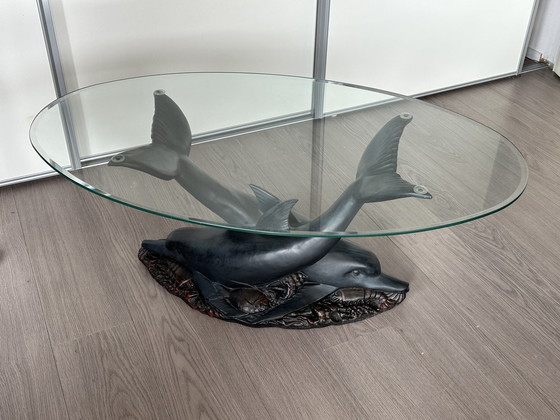 Image 1 of Hollywood Regency dolphin table