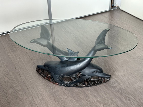 Image 1 of Hollywood Regency dolphin table