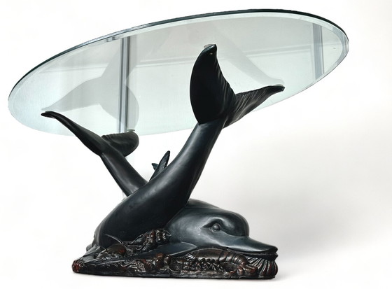 Image 1 of Hollywood Regency dolphin table