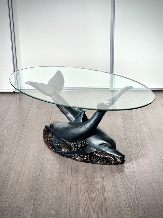 Image 1 of Hollywood Regency dolphin table