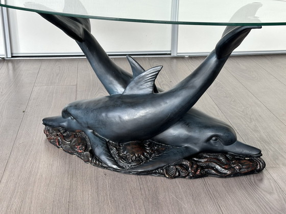 Image 1 of Hollywood Regency dolphin table